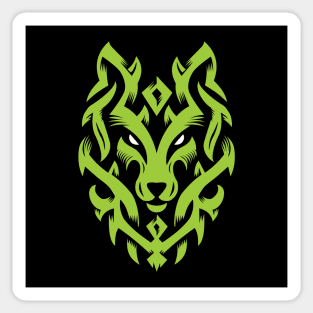 Wolf Tribal Ornament lovely blend drawing cute cool colorful Sticker